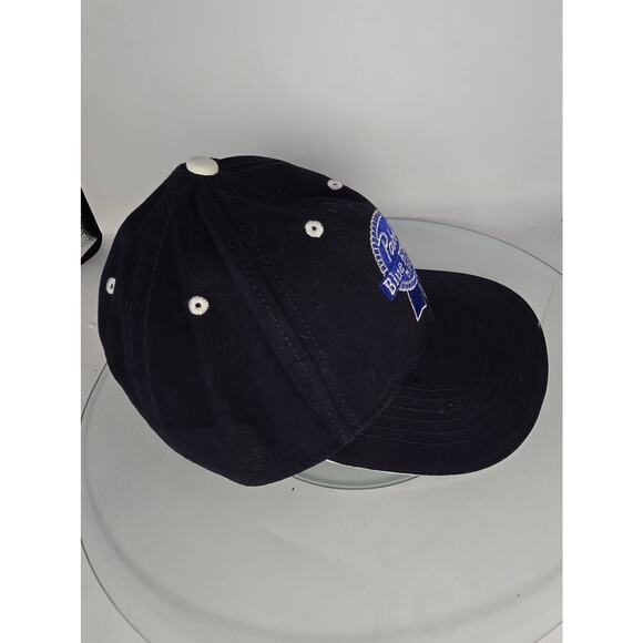 Pabst Blue Ribbon Beer‎ PBR Navy Blue Ball Cap Strapback Primotional Edge Cotton - Picture 2 of 7